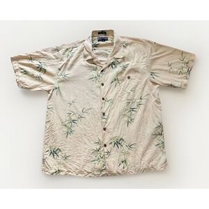 Weekender Casual Lifestyle Luau Edition Mens Hawaiian Silk Shirt XL  Orange